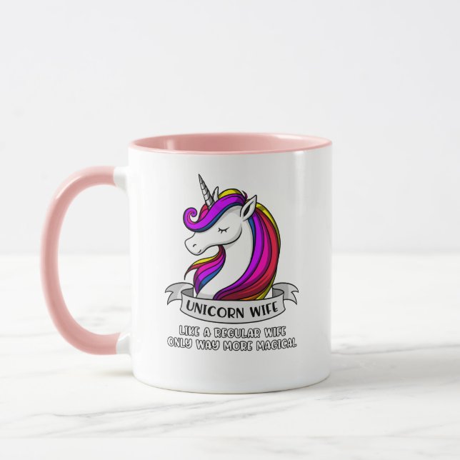 Magischer Unicorn-Ehefrau-Frauen Tasse (Links)