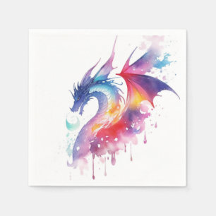Magischer verzauberter Drache zum Geburtstag Serviette