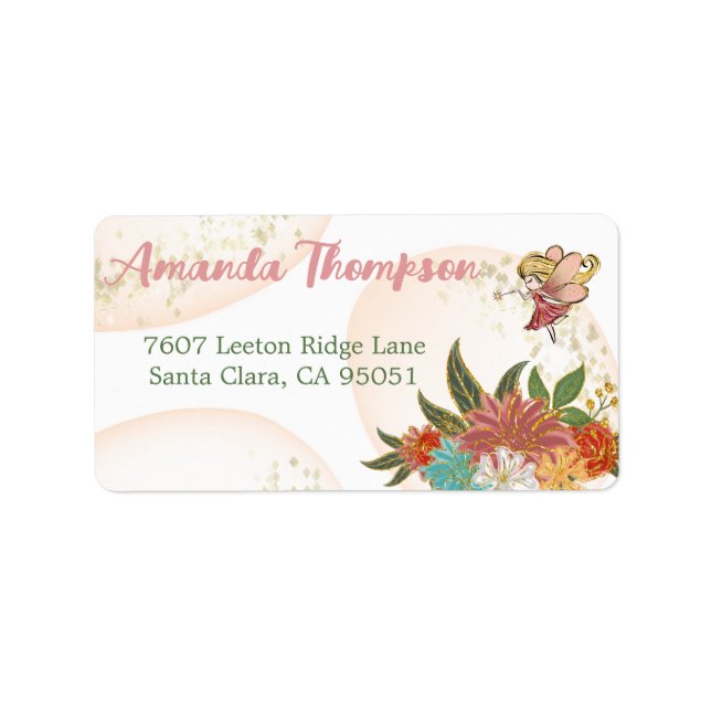 Magischer verzauberter Feenwald Adressaufkleber (Vorne)