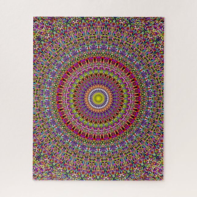 Magischer verzierter GartenMandala Puzzle (Vertikal)