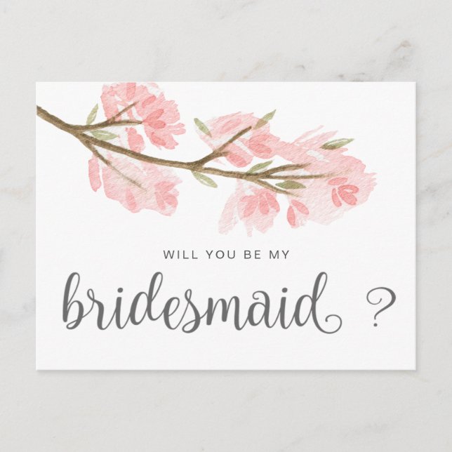 Magischer Wald | Bridesmaid Postcard Postkarte (Vorderseite)
