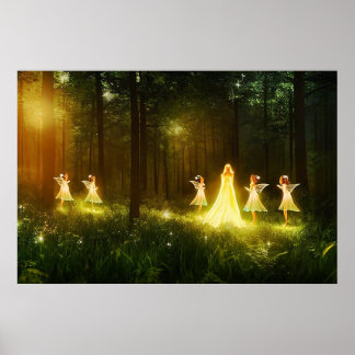 Magischer Wald | Elf & Fairies | Fantasy Nature Poster