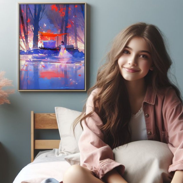 Magischer Wald farbenfrohe Zeit Fotodruck (Von Creator hochgeladen)