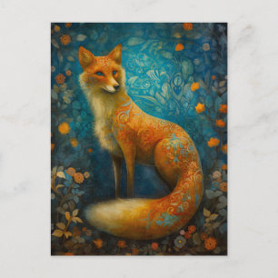 Magischer Wald Fuchs Postkarte