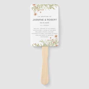 Magischer Wald Hochzeitsprogramm Hand Fan Fächer