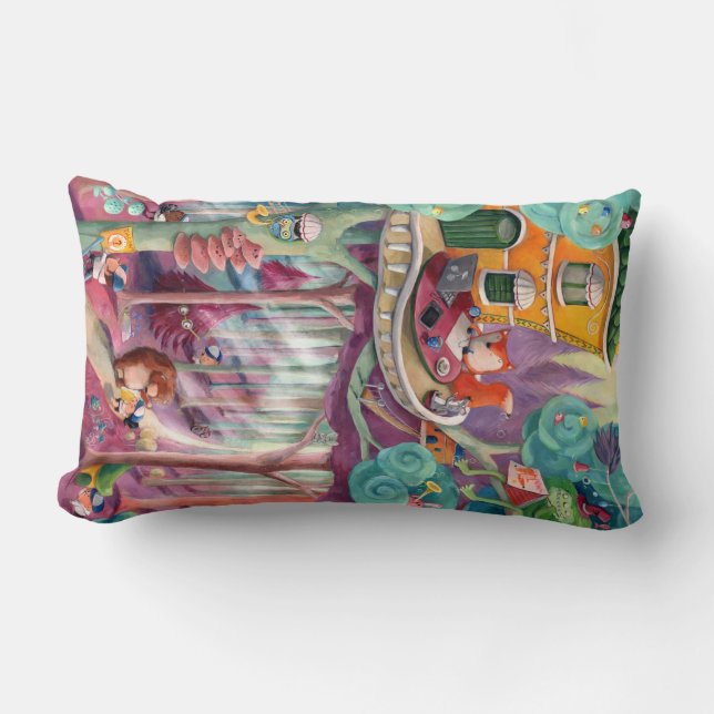 Magischer Wald Lendenkissen (Vorderseite)