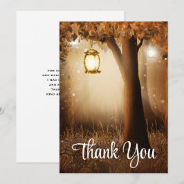 Magischer Wald mit Luftfeuchtigkeit Danke Karte