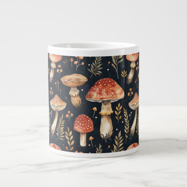 Magischer Wald-Pilz Jumbo-Tasse (Vorderseite)