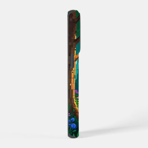Magischer Wald Pixel Art Personalisierter Name  iPhone 15 Pro Hülle