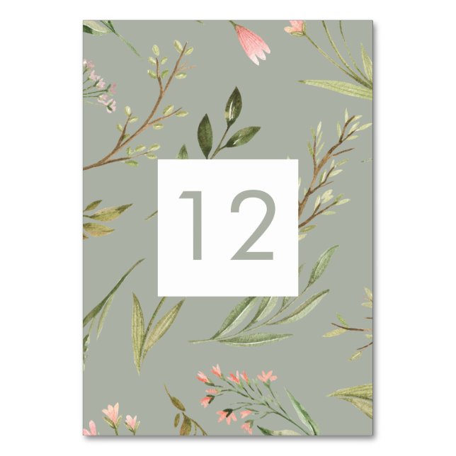 Magischer Wald | Tabelle Tischnummer (Vorderseite)