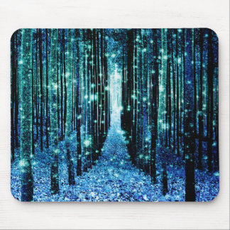Magischer Wald Türkis Aquamarin Mousepad