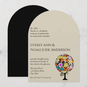 Magischer Waldkreis der Liebe Hochzeitseinladungen Einladung