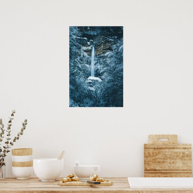 Magischer Wasserfall Peričnik in Mojstrana, Slowen Poster (Küche)