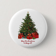 Magischer Weihnachtsbaum-Button