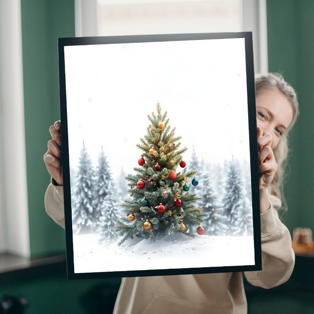 Magischer Weihnachtsbaum im Wald Poster (Von Creator hochgeladen)