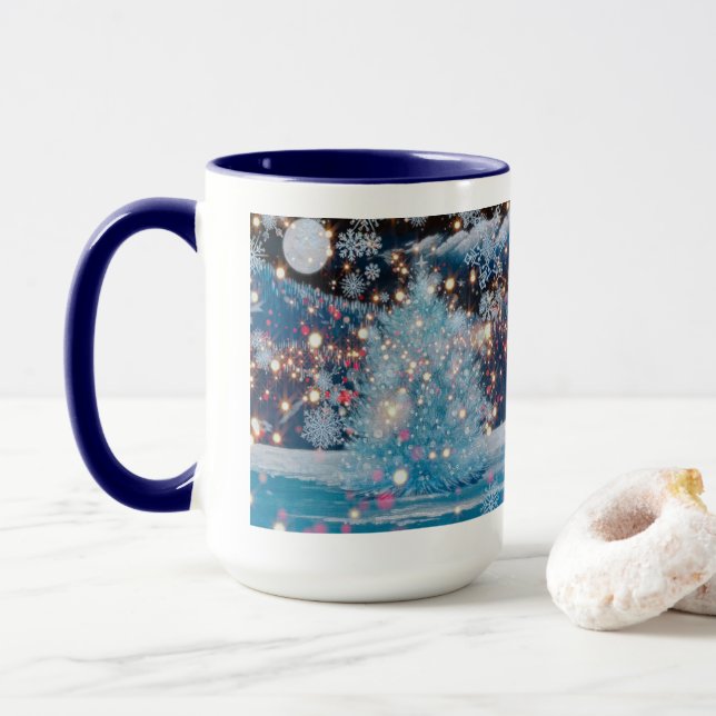 Magischer Weihnachtsbaum Tasse (Mit Donut)
