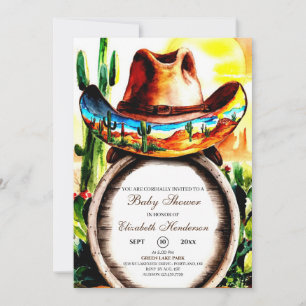 Magischer Western Hat Cowboy Baby Shower Einladung