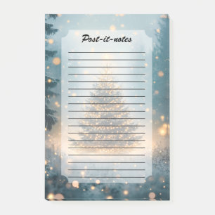 Magischer Winter Schnee Wald Weihnachtsbaum Post-it Klebezettel