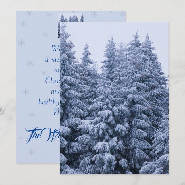 Magischer Winterwald - Weihnachtskarte (Vorne/Hinten)