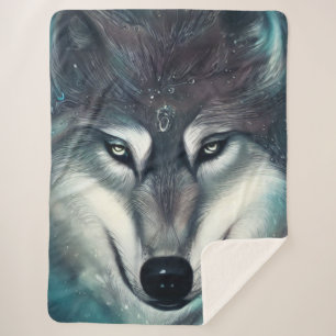 Magischer Wolf Sherpa-Decke Sherpadecke
