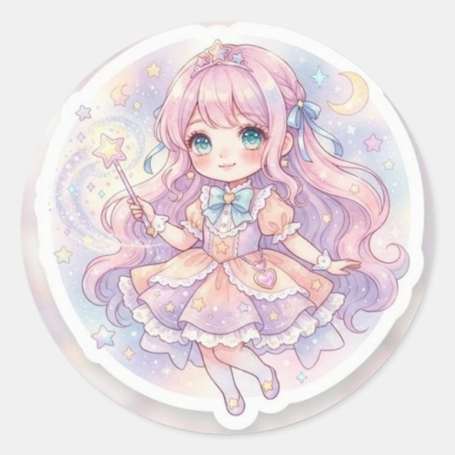 Magisches Anime-Mädchen Dreamy Star Sticker (Yoki  (Vorderseite)