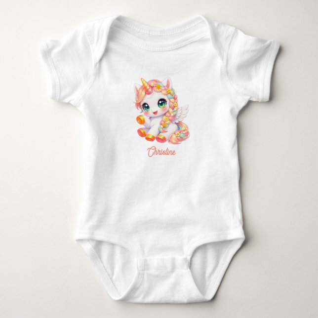 Magisches Baby Einhorn Strampler (Vorderseite)