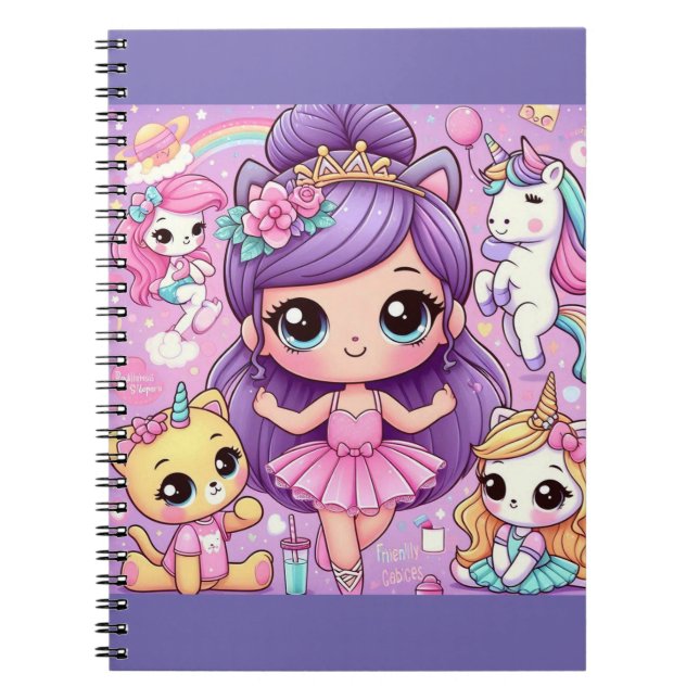 Magisches Ballerina-Notebook Notizblock (Vorderseite)