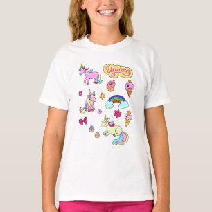 Magisches Cartoon-Einhorn-Set T-Shirt