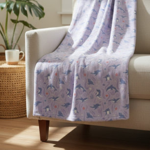 Magisches Delfin-Kinderzimmer, Fantastische Unterw Fleecedecke