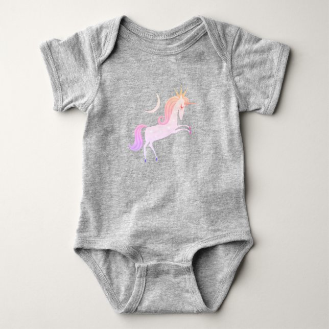 magisches Einhorn Baby Strampler (Vorderseite)