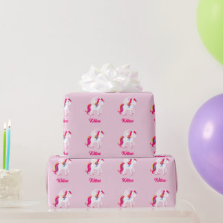 Magisches Einhorn Benutzerdefinierter Name oder Te Geschenkpapier
