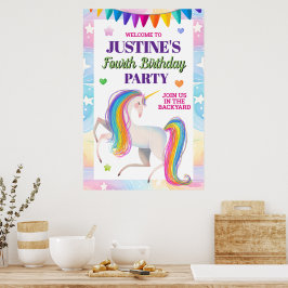 Magisches Einhorn-Birthday-Party für jedes Alter Poster