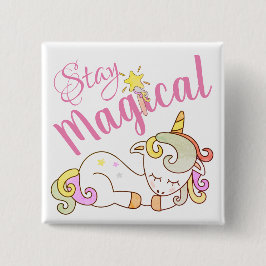 Magisches Einhorn-Button bleibe Personalisiert Button