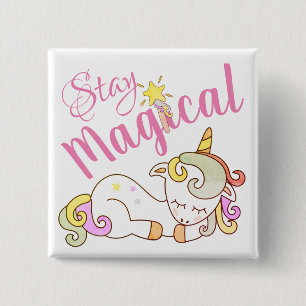 Magisches Einhorn-Button bleibe Personalisiert Button