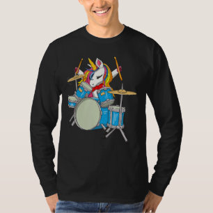 Magisches Einhorn, das als Drummer-Funny ausrockt T-Shirt