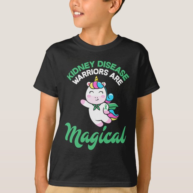Magisches Einhorn des Krankheitskriegers T-Shirt (Vorderseite)