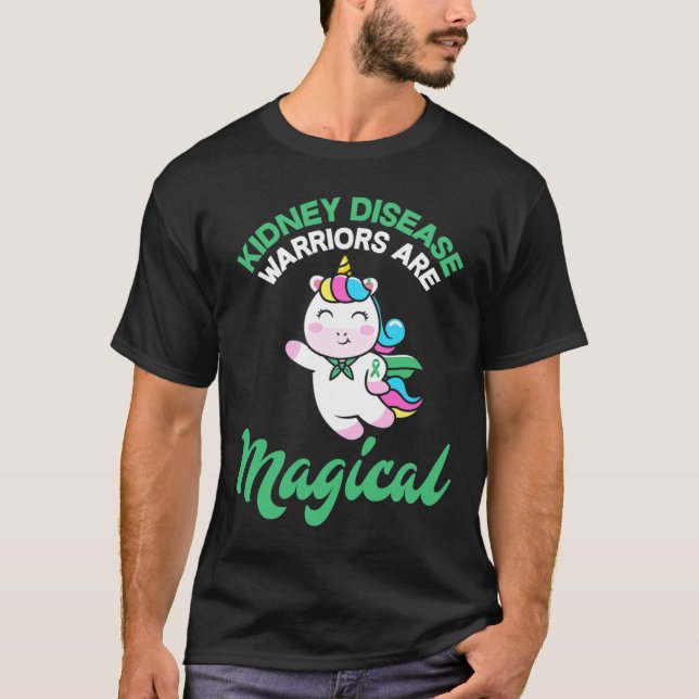 Magisches Einhorn des Krankheitskriegers T-Shirt (Vorderseite)