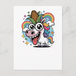 Magisches Einhorn - Fantastisch Corny Creature Postkarte