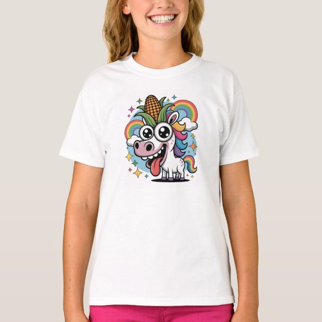 Magisches Einhorn - Fantastisch Corny Creature T-Shirt (Vorderseite)