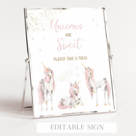 Magisches Einhorn Geburtstagsfavoriten Zeichen Poster