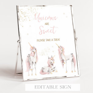 Magisches Einhorn Geburtstagsfavoriten Zeichen Poster