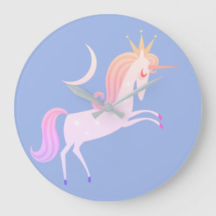magisches Einhorn Große Wanduhr