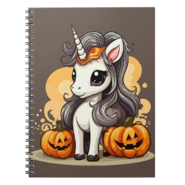 Magisches Einhorn: Halloween Pumpkin-Abenteuer Notizblock