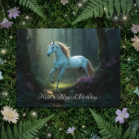 Magisches Einhorn im verzauberten Wald Geburtstag