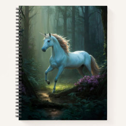 Magisches Einhorn im verzauberten Wald Notizbuch