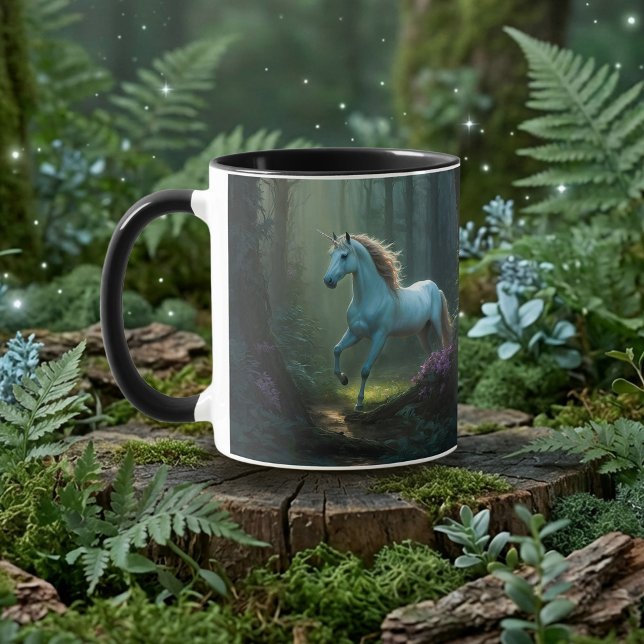 Magisches Einhorn im verzauberten Wald Tasse (Von Creator hochgeladen)