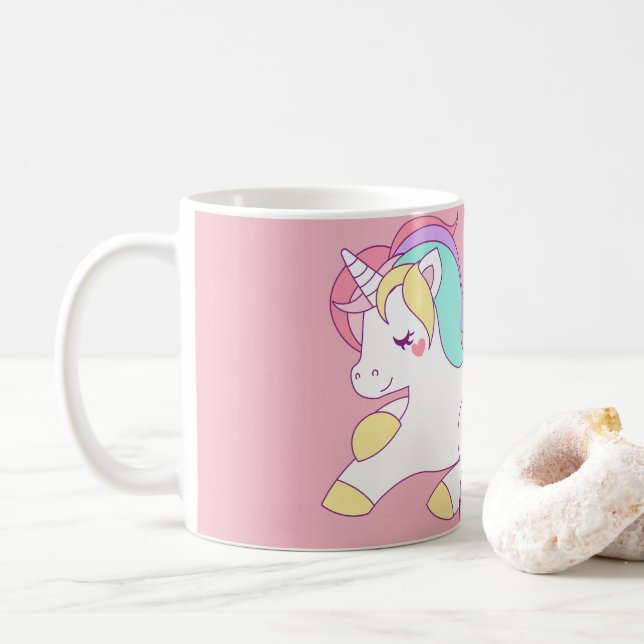 Magisches Einhorn Kaffeetasse (Mit Donut)