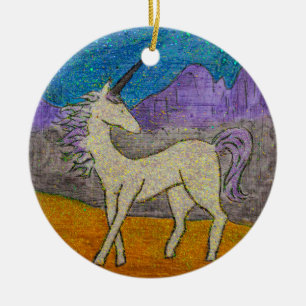Magisches Einhorn Keramik Ornament