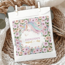Magisches Einhorn Lila Blumen Geburtstag