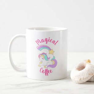 Magisches Einhorn mit Regenbogen-Shooting-Star Kaffeetasse
